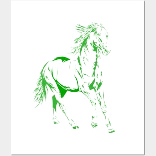 Green Horse Posters and Art